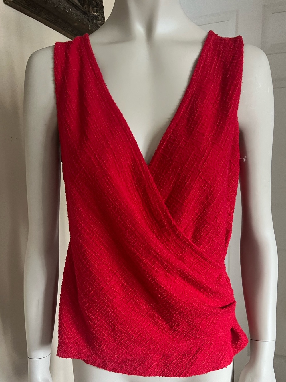 Maeve - Anthropology Red Sleeveless Surplice V-Neck Camisole